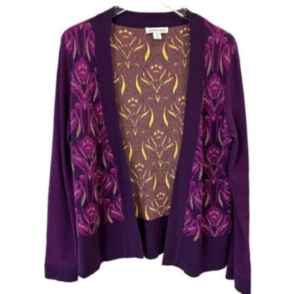 Coldwater Creek Purple and Pink Cardigan